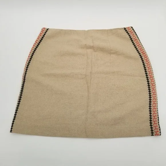Loft | NWT Tan Ebroidered Skirt - 12 - Picture 3 of 11